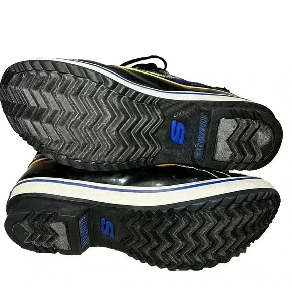 Skechers Waterproof Thinsulate Insulation Plaid Lace Up Rain Boots Women's 10 - Picture 5 of 9